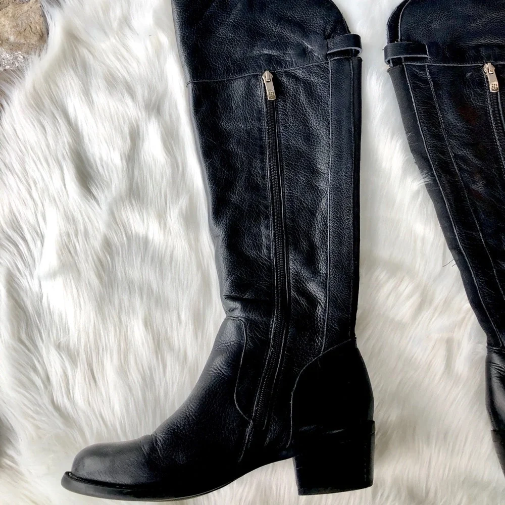 VINCE Camuto Black Booca Riding Boots Size 7